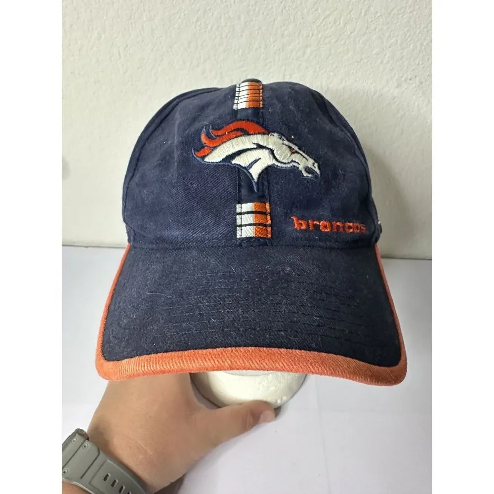 Vintage 90s Logo Athletic Denver Broncos Hat Strapback Pro Line NFL Adjustable‎